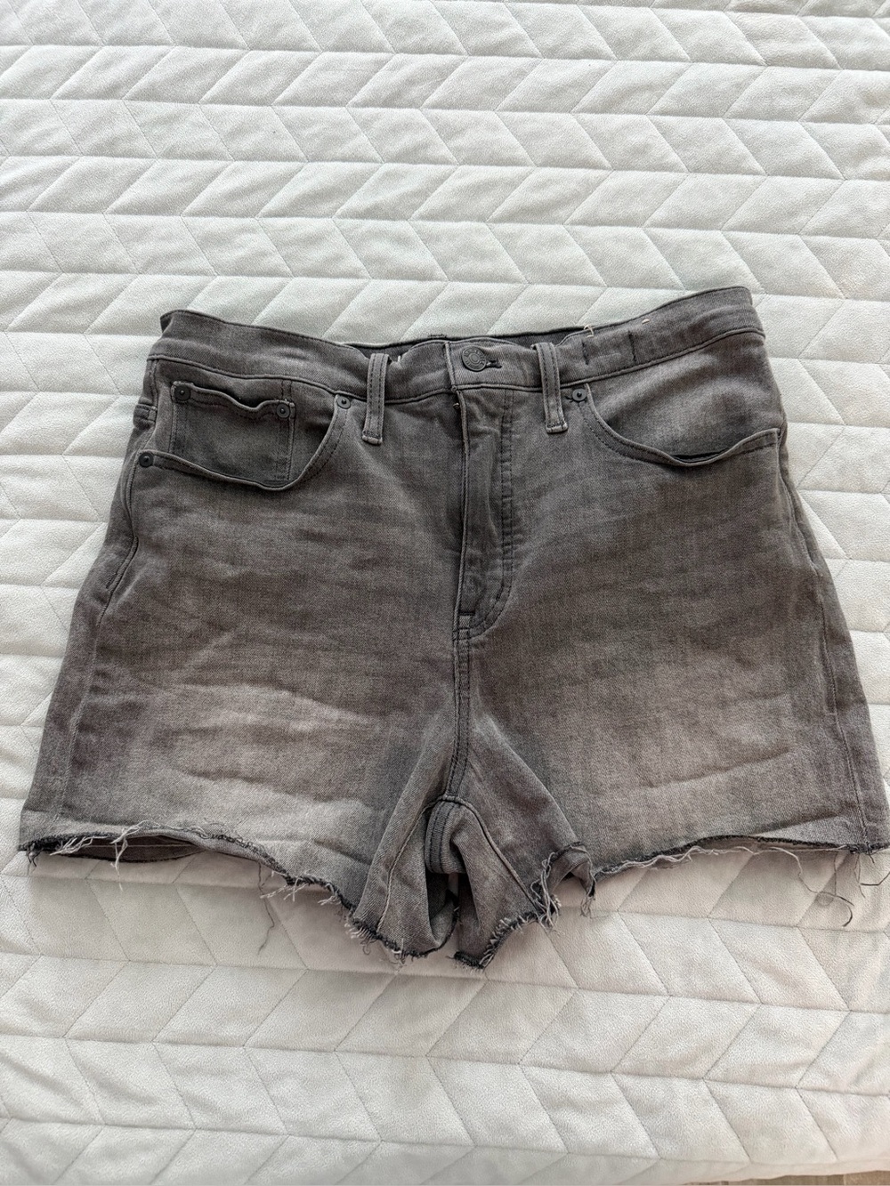 Madewell Women's Gray Denim Cutoff Shorts